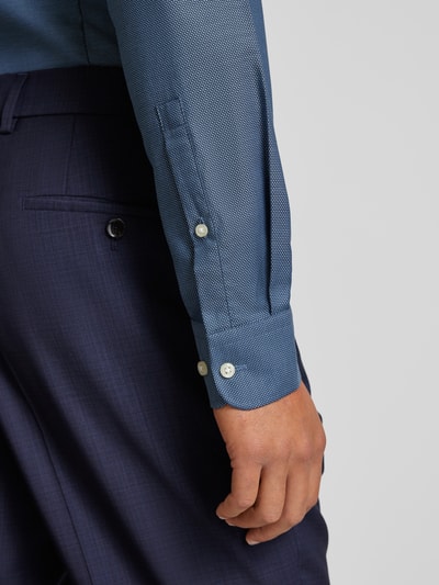 Jake*s Slim Fit Business-Hemd mit Kentkragen Bleu 3