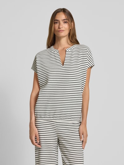 s.Oliver RED LABEL Relaxed fit T-shirt met V-hals Marineblauw - 4