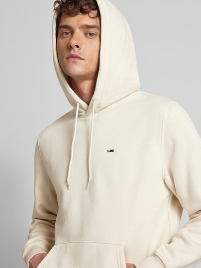 Tommy Jeans Regular fit hoodie met labelstitching Beige - 3