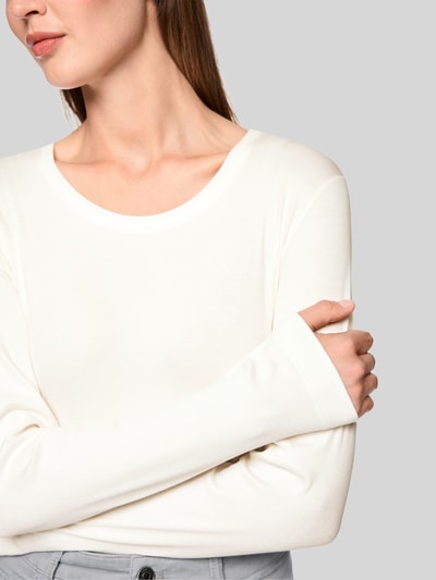Marc Cain Langarmshirt mit Rundhalsausschnitt Weiss 3