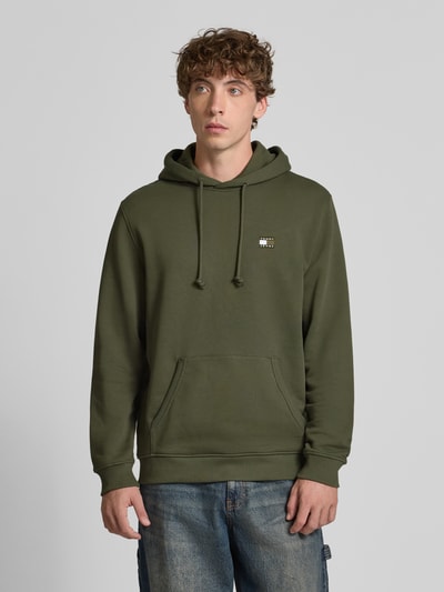 Tommy Jeans Regular Fit Hoodie aus reiner Baumwolle Oliv 4