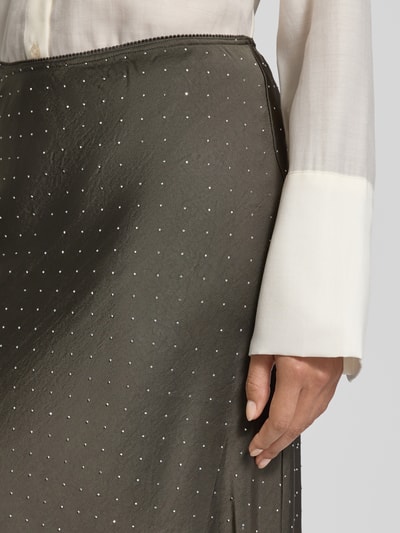 mbyM Maxirock mit Ziersteinbesatz Modell 'Maila' Mittelgrau 3