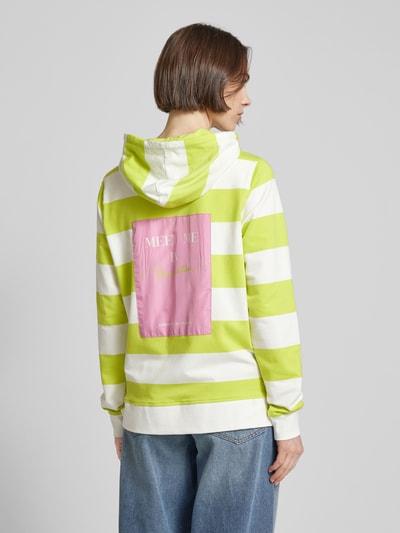 Smith and Soul Hoodie mit Streifenmuster Neon Gelb 5