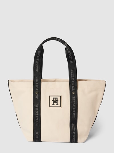 Tommy Hilfiger Shopper mit Logo-Patch Modell 'SPORT LUXE' Ecru 1