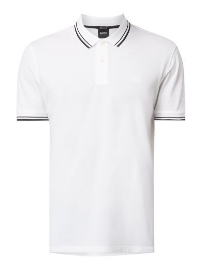 BOSS Regular Fit Poloshirt mit Logo-Stickerei Weiss 2