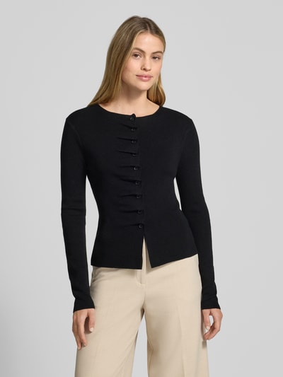 SUNCOO PARIS Strickjacke mit Raffungen Modell 'GAMIRA' Black 4