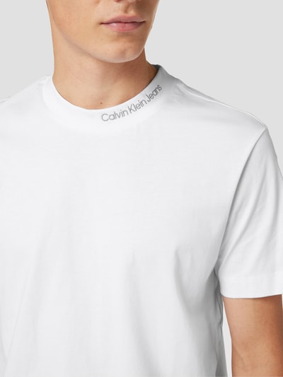 Calvin Klein Jeans T-Shirt mit unifarbenem Design Weiss 3