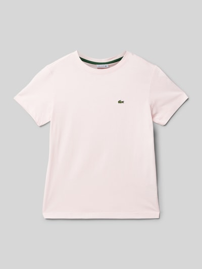 Lacoste T-Shirt mit Logo-Stitching Hellrosa 1