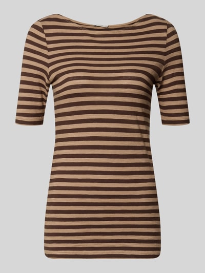 Marc O'Polo Regular Fit T-Shirt aus reiner Baumwolle Mittelbraun 2