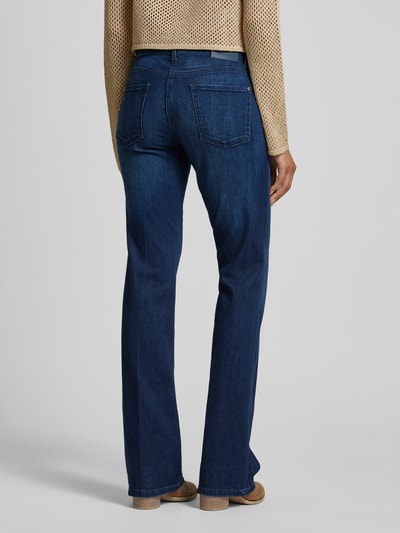 Cambio Tapered fit jeans met hoge band, model 'PARIS' Donkerblauw - 5