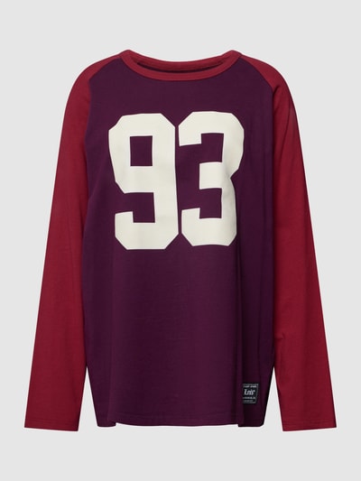 Levi's® Longsleeve mit Motiv-Print Bordeaux 2