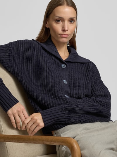 JAKE*S STUDIO WOMAN Gebreide cardigan met platte kraag Donkerblauw - 3