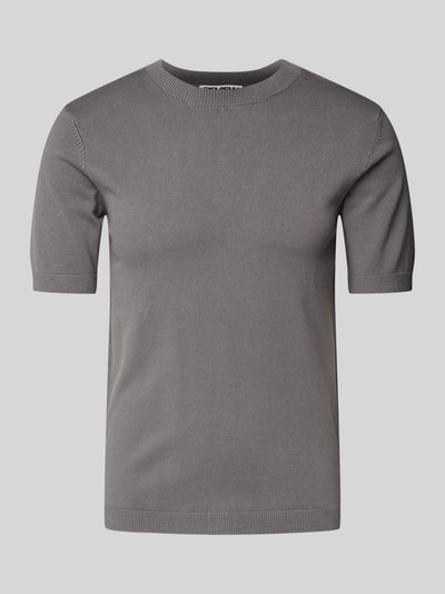 REVIEW Gebreid shirt met ronde hals Donkergrijs - 2