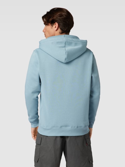 Alpha Industries Hoodie mit Label-Print Modell 'BASIC' Eisblau 5