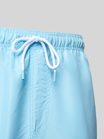 Shiwi Regular fit zwembroek met labelpatch, model 'Mike' Lichtblauw - 2