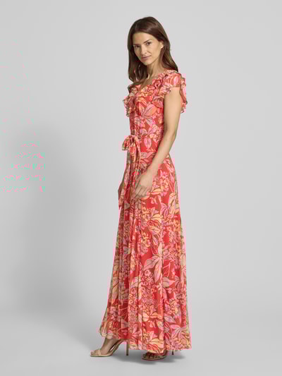 Lauren Ralph Lauren Abendkleid mit Volants Modell 'KUSUMA' Rot 1