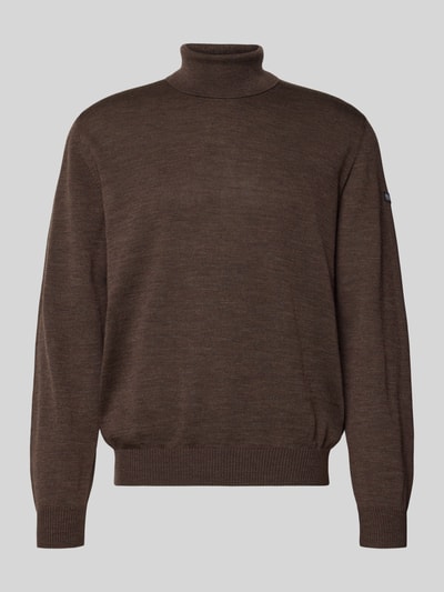 MAERZ Muenchen Strickpullover aus Merinowolle Mittelbraun 2