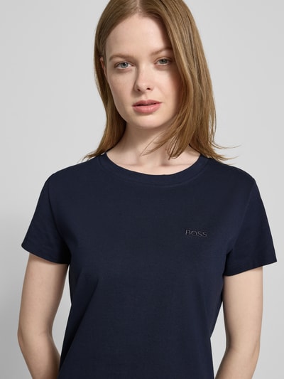 BOSS Orange T-shirt o kroju regular fit z czystej bawełny model ‘ESOGO’ Ciemnoniebieski 3