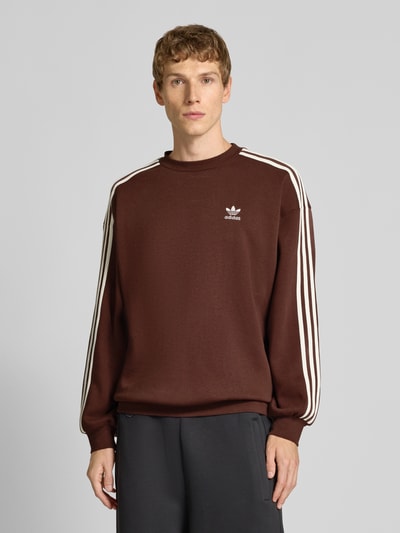adidas Originals Bluza o kroju oversized z wyhaftowanym logo Ciemnobrązowy 4