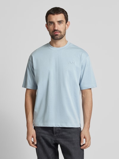 Antony Morato T-shirt met labeldetail Lichtblauw - 4