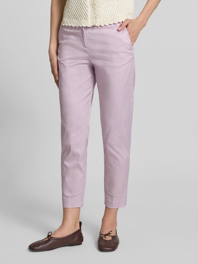 Christian Berg Woman slim fit stoffen broek in verkorte pasvorm Lavendel - 4