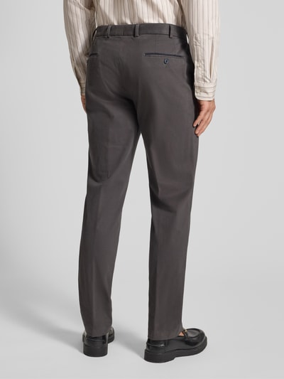 Hiltl Regular Fit Stoffhose mit Bügelfalten Modell 'Peaker' Dunkelgrau 5