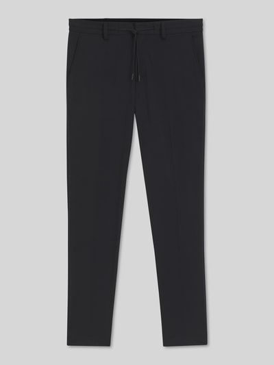 BOSS slim fit broek met trekkoord Zwart - 2