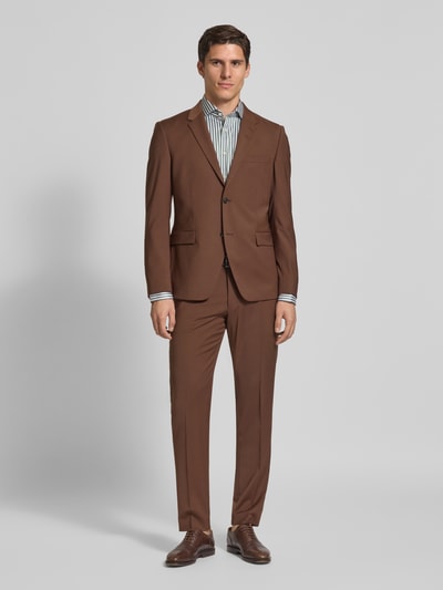 Jake*s Koszula biznesowa o kroju regular fit z listwą guzikową Ciemnozielony 1