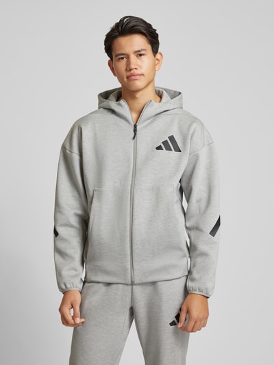 ADIDAS SPORTSWEAR Sweatjacke mit Logo-Print Hellgrau 4