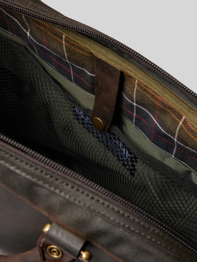 Barbour Laptoptasche aus gewachster Baumwolle Oliv 5