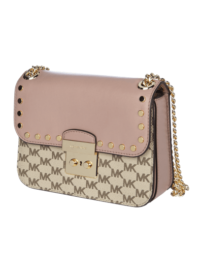 MICHAEL Michael Kors Crossbody Bag aus Saffianoleder und Canvas Hellrosa 2