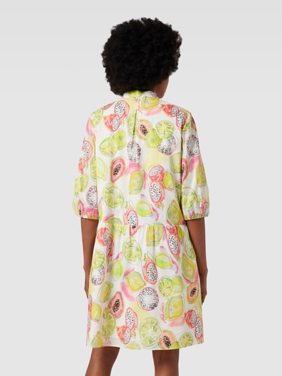 Marc Cain Knielange jurk met all-over print Geel - 5