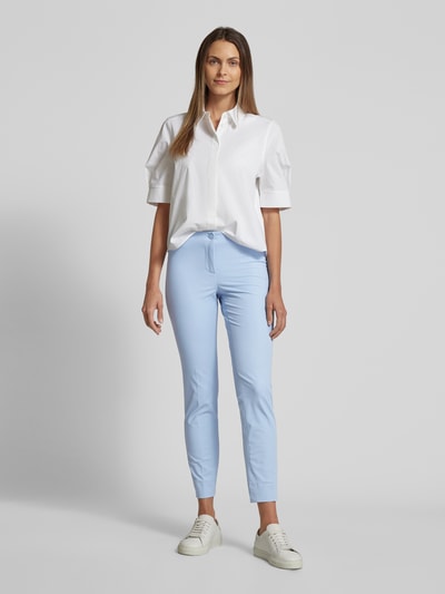 Cambio Slim fit broek met knoopsluiting, model 'SUMMER' Lichtblauw - 1