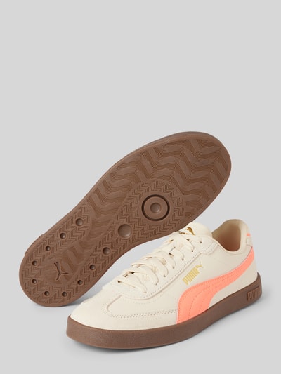 Puma Leren sneakers met contrastgarnering, model 'Puma Club II Era' Beige - 4