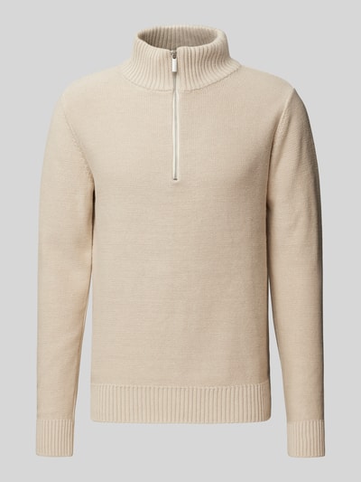 SELECTED HOMME Strickpullover mit gerippten Abschlüssen Modell 'AXEL' Offwhite 2