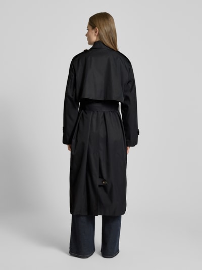 Jake*s Casual Trenchcoat met strikceintuur Zwart - 5