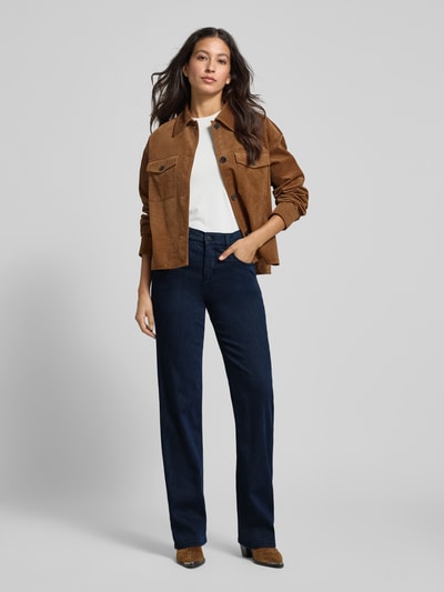 Angels Straight fit jeans in 5-pocketmodel, model 'Lara' Donkerblauw - 1