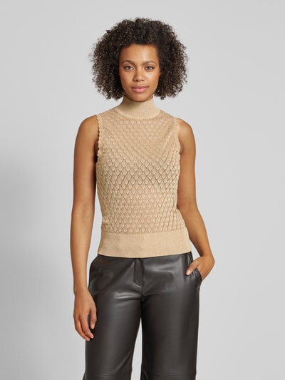 Scotch & Soda Top met opstaande kraag Goud gemêleerd - 4