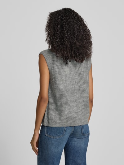 s.Oliver RED LABEL Regular Fit Strickweste mit Alpaka-Anteil Hellgrau Melange 5