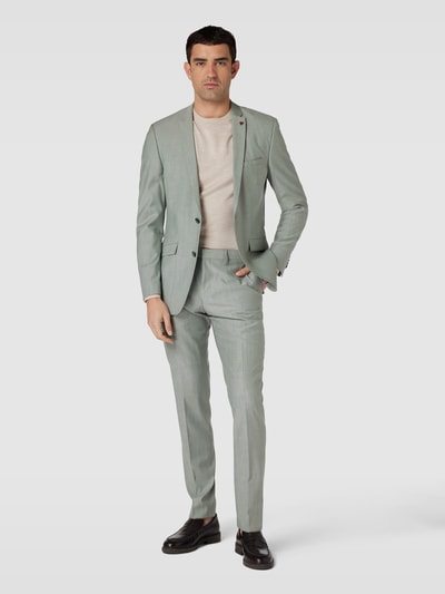 Roy Robson Modern fit pantalon met persplooien Lindegroen - 1