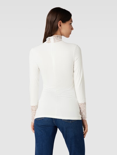 Soyaconcept Longsleeve mit Spitzenbesatz Modell 'Marica' Offwhite 5