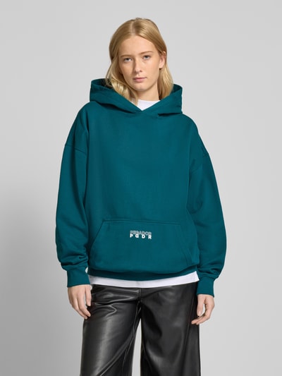 Pegador Oversized hoodie met labelprint, model 'NISA' Petrol - 4