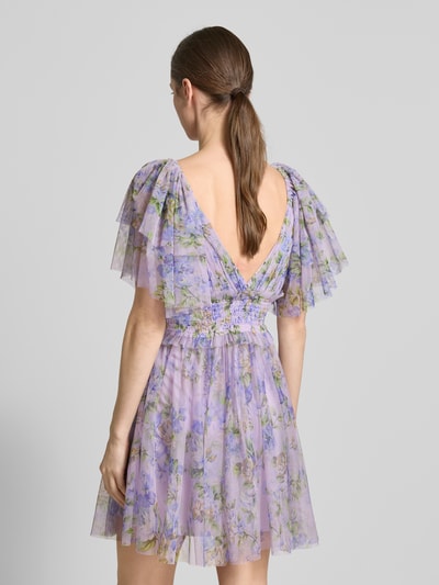 LACE & BEADS Cocktailkleid mit Volants Flieder 5