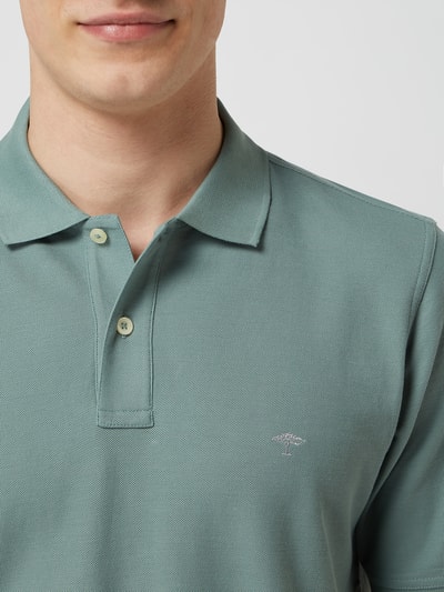 Fynch-Hatton Katoenen poloshirt  Rietgroen - 3