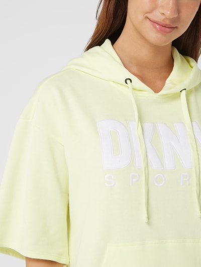 DKNY PERFORMANCE Sweatkleid mit Logo-Print  Hellgelb 3