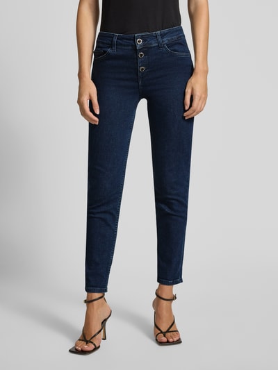 Liu Jo White Skinny fit jeans in 5-pocketmodel, model 'MONROE' Donkerblauw - 4