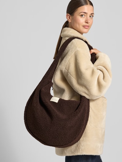 Studio Noos Torebka typu crossbody z futerka teddy Ciemnobrązowy 1