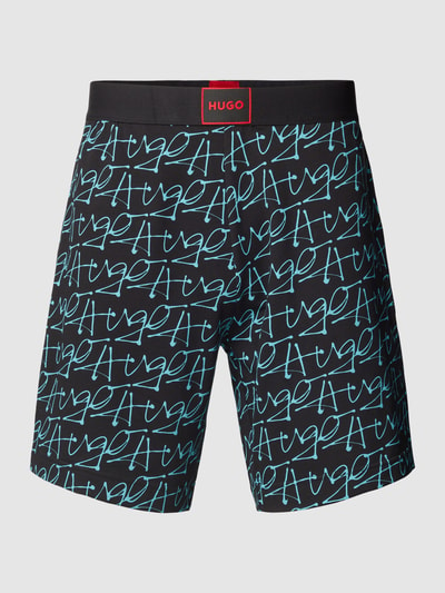 HUGO Regular Fit Shorts mit Label-Patch Modell 'Handwritten' Black 2