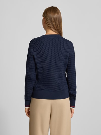 Tommy Hilfiger Regular fit pullover met kabelpatroon Marineblauw - 5