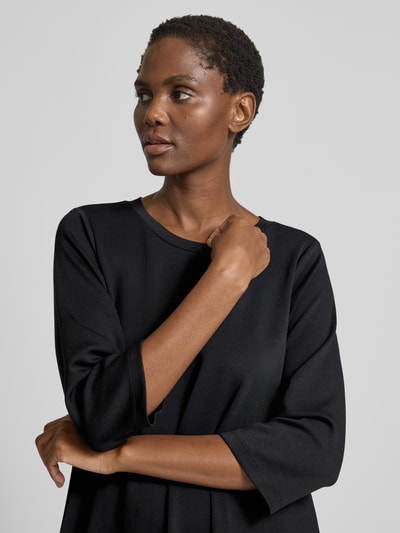 Soyaconcept Knielange jurk met ronde hals, model 'BANU' Zwart - 3